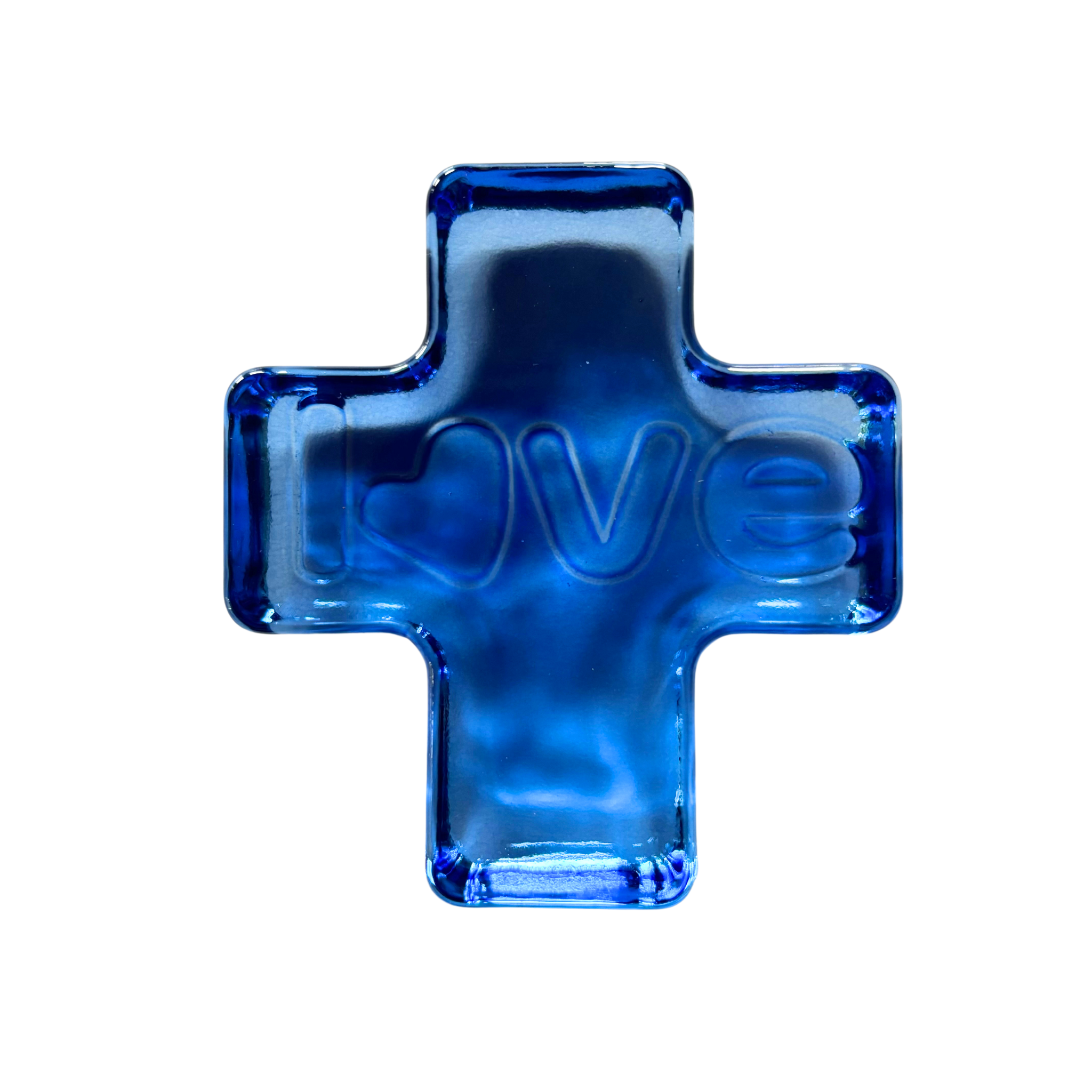 hammered cross paperweight