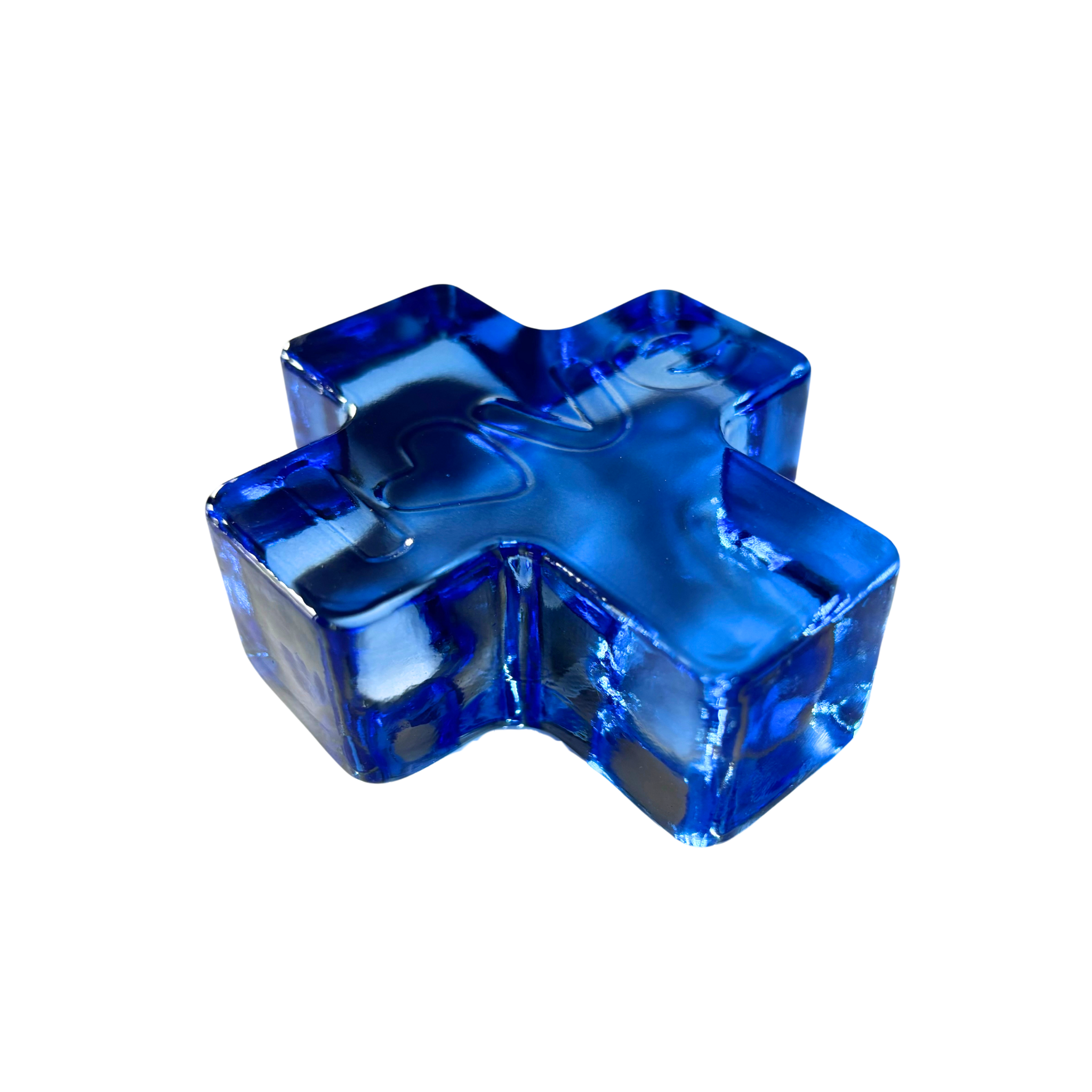 hammered cross paperweight