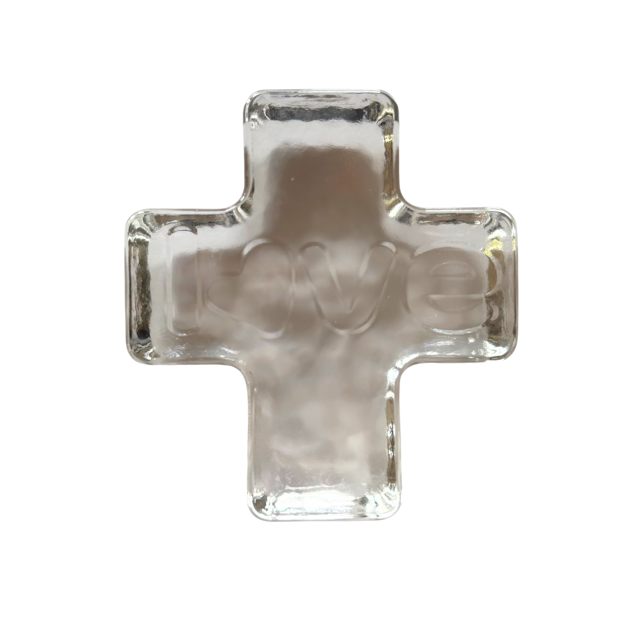 hammered cross paperweight