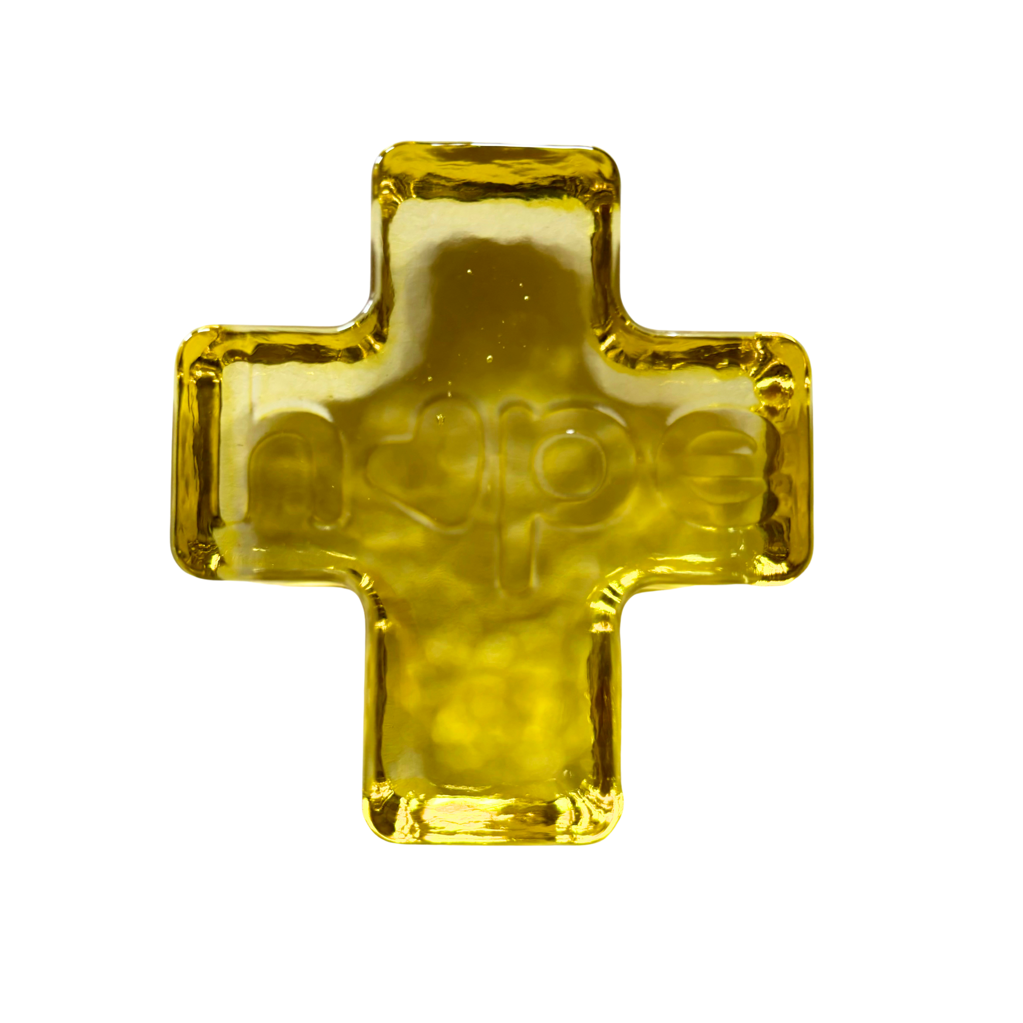hammered cross paperweight