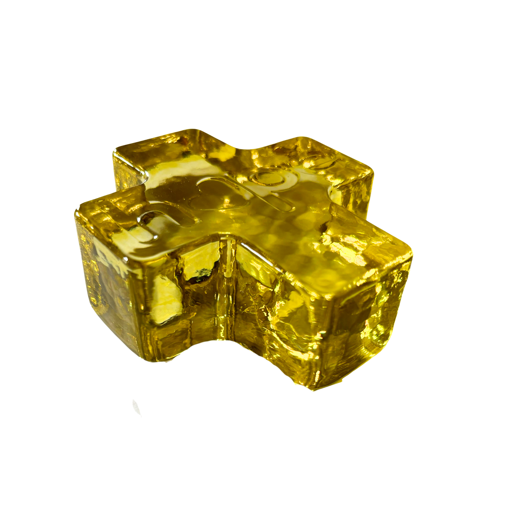 hammered cross paperweight