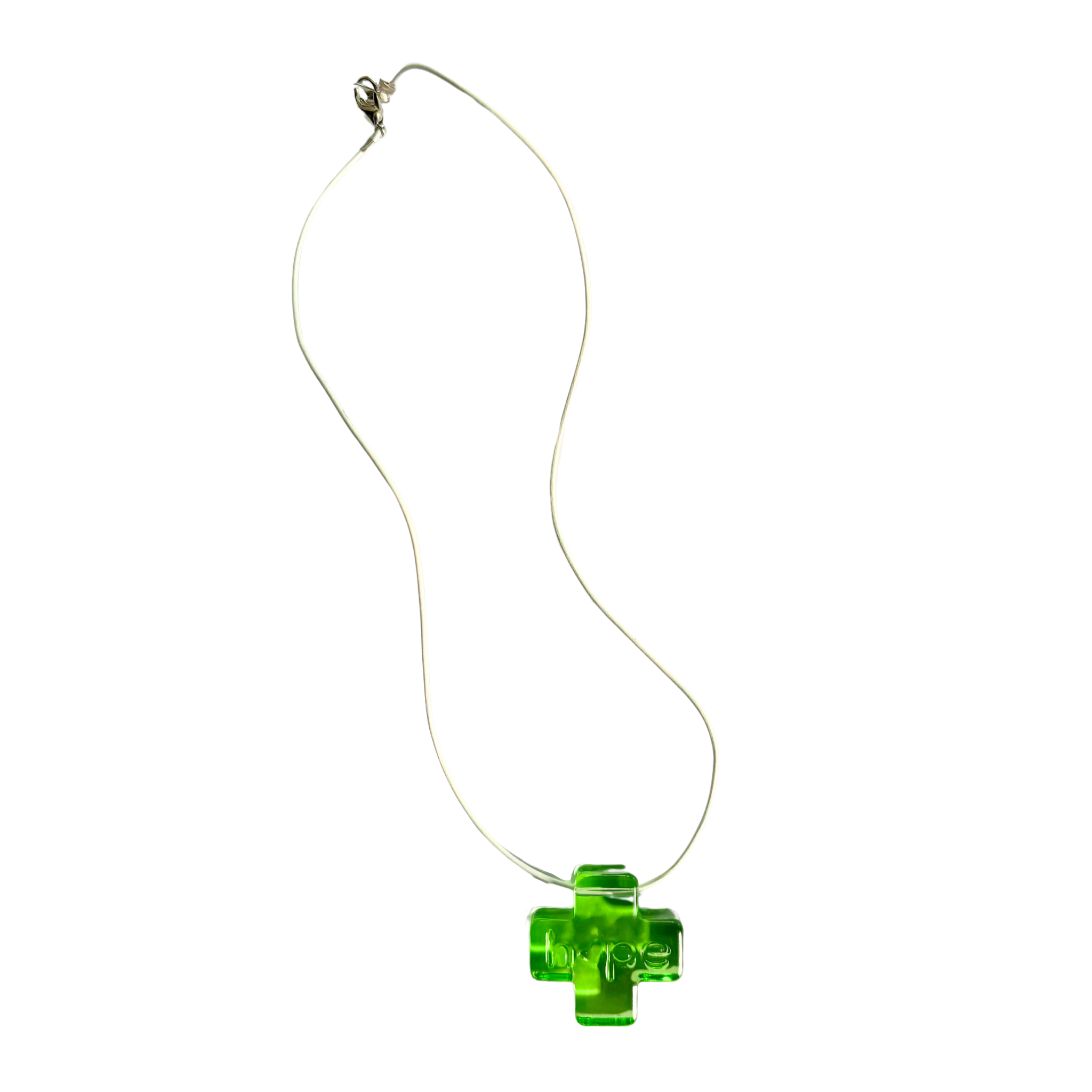 glass cross necklace