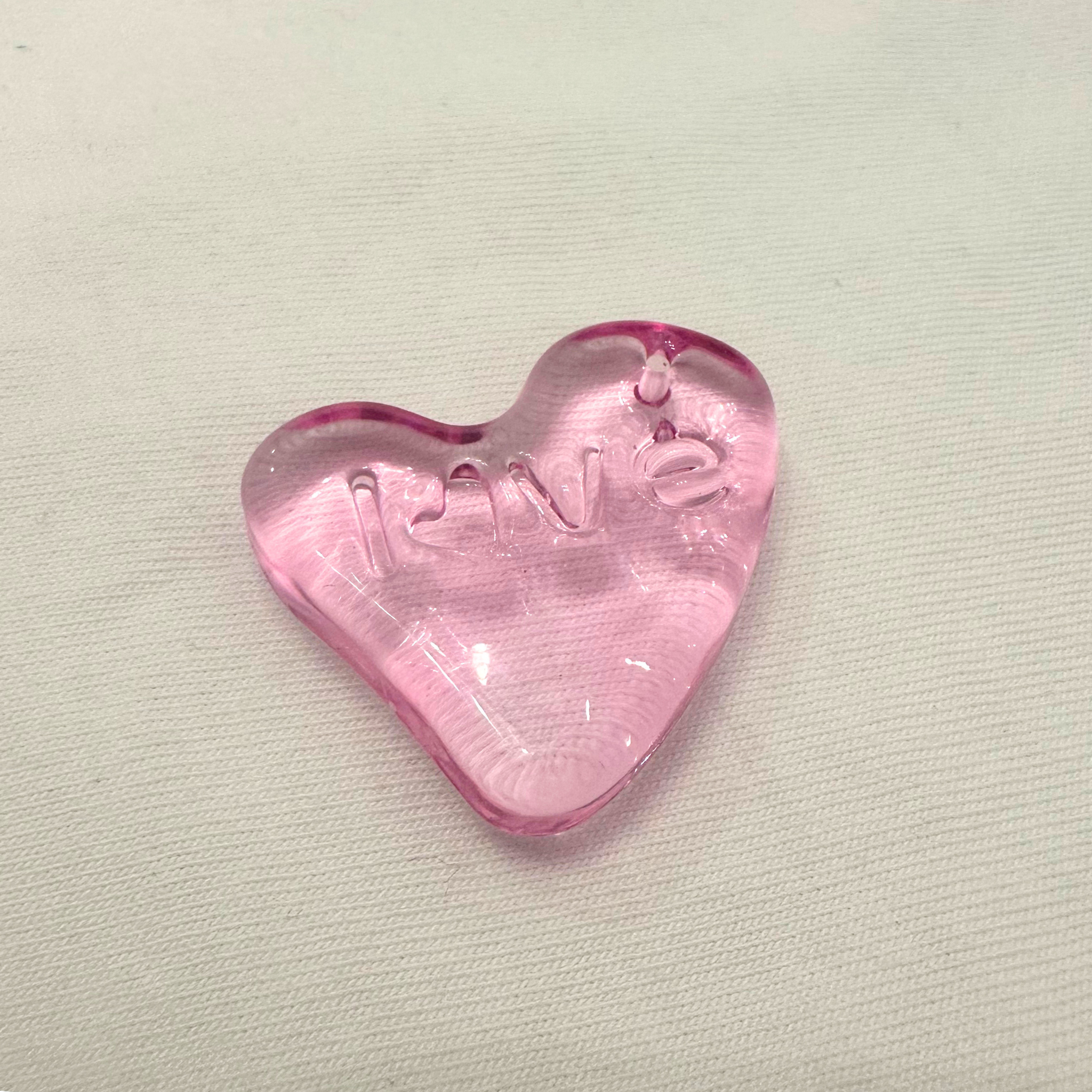 glass heart necklace