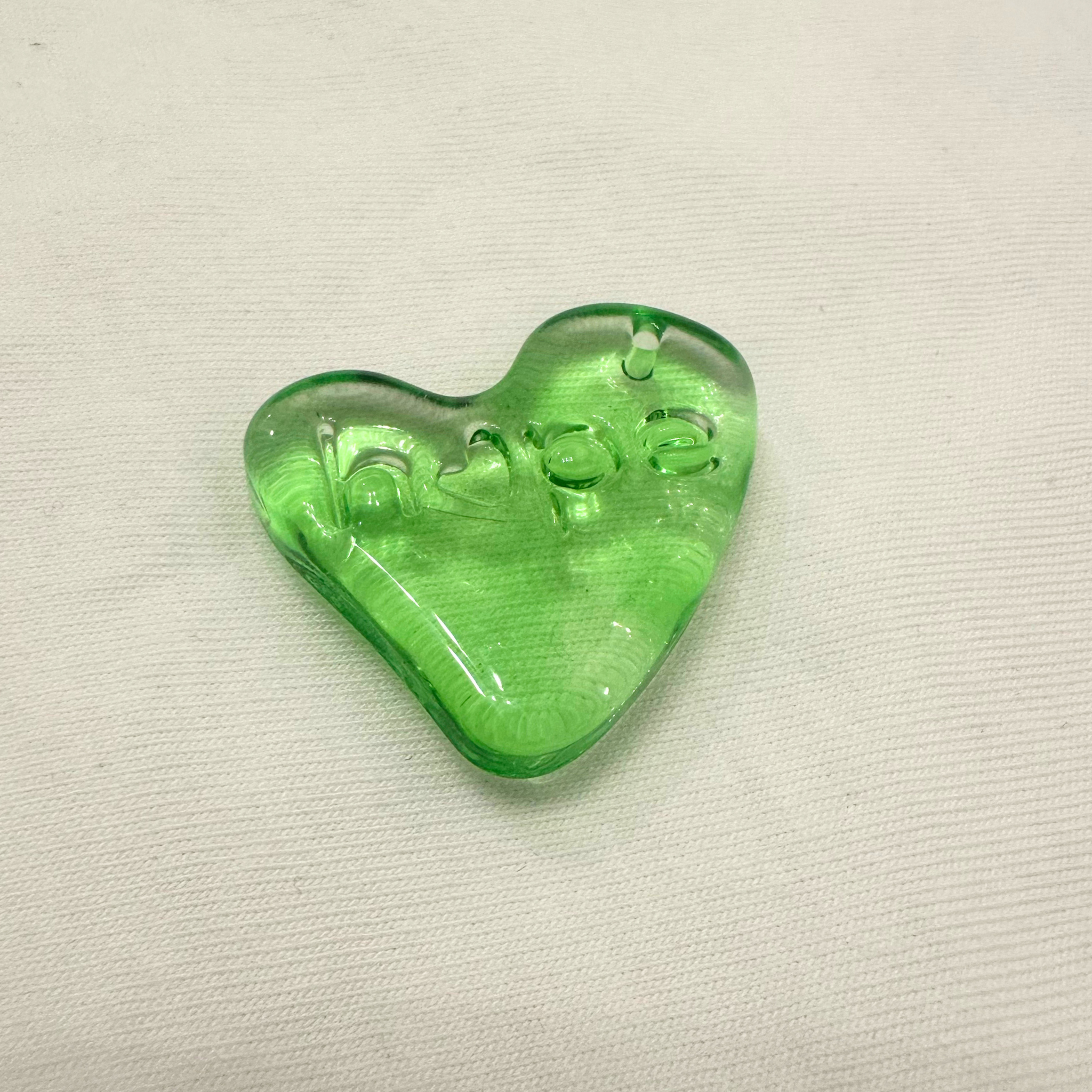 glass heart necklace