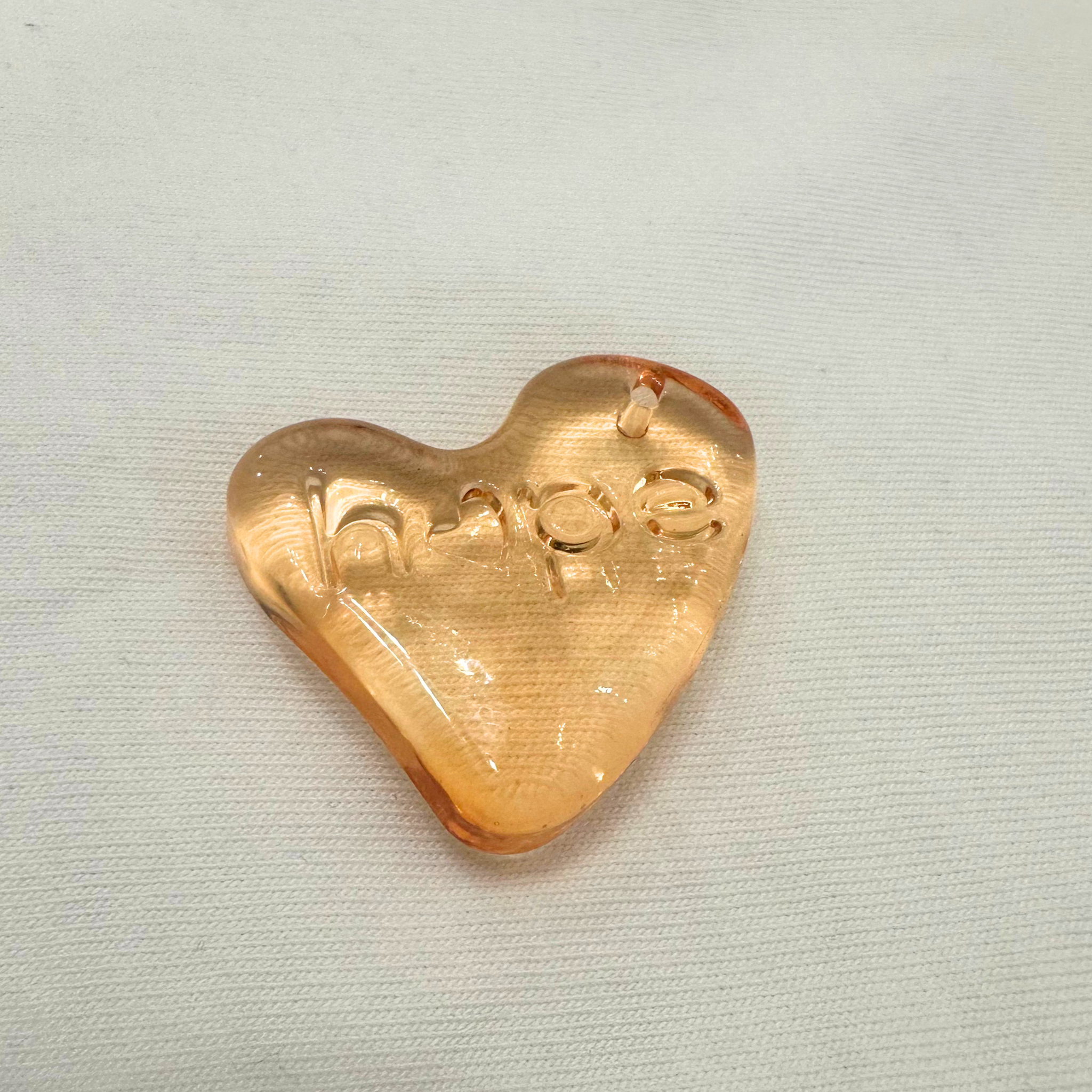 glass heart necklace