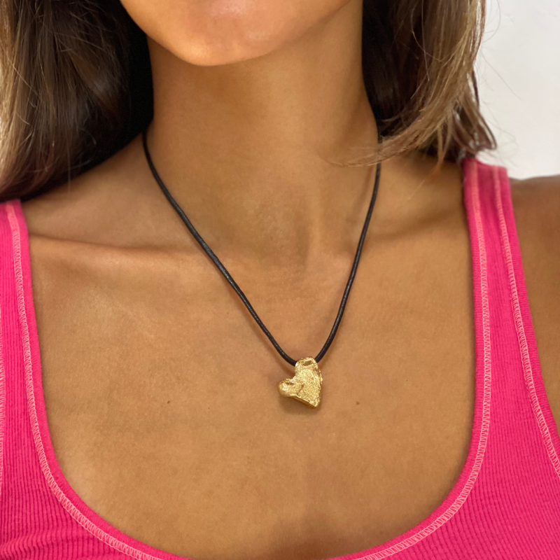 solid yellow gold 14k hammered heart