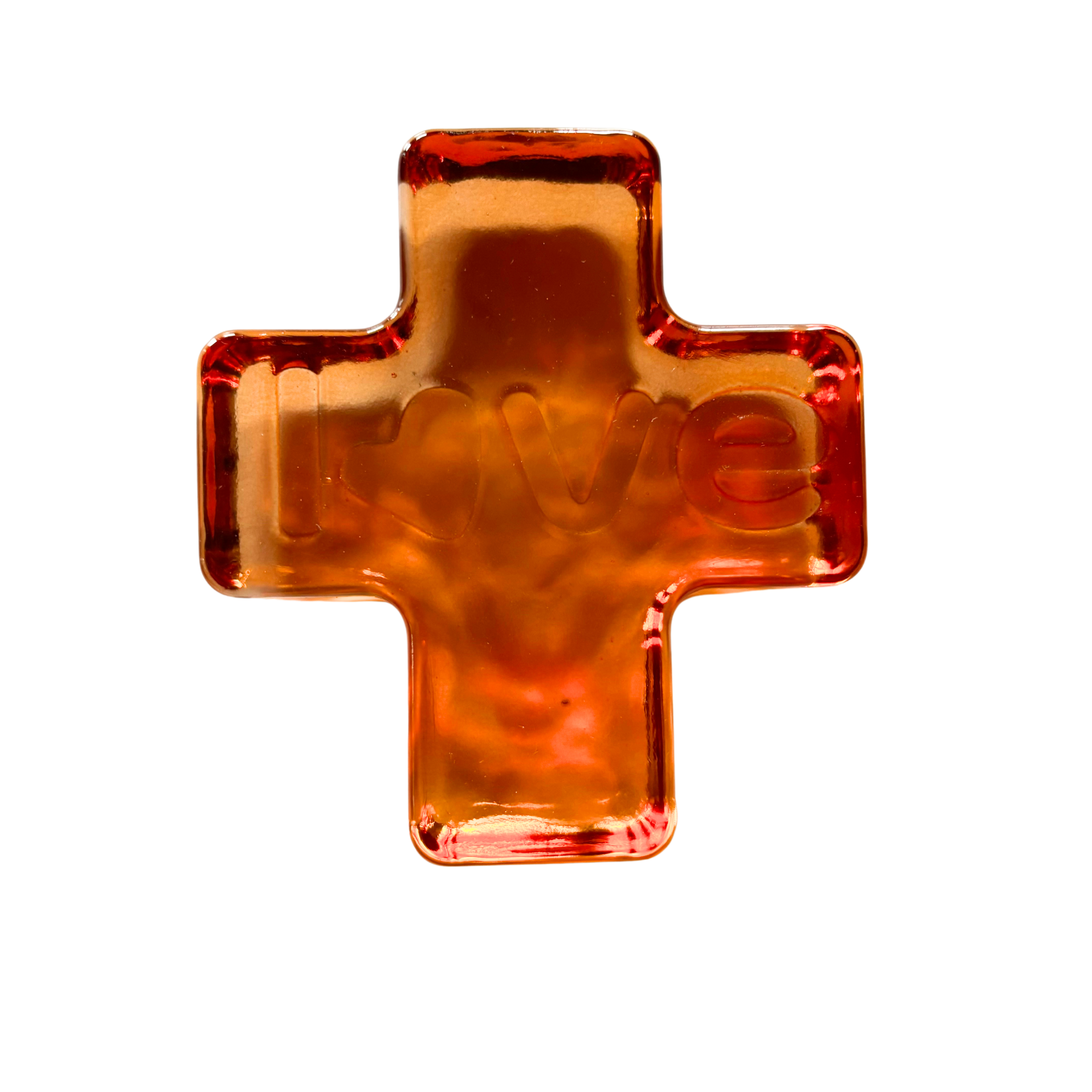 hammered cross paperweight